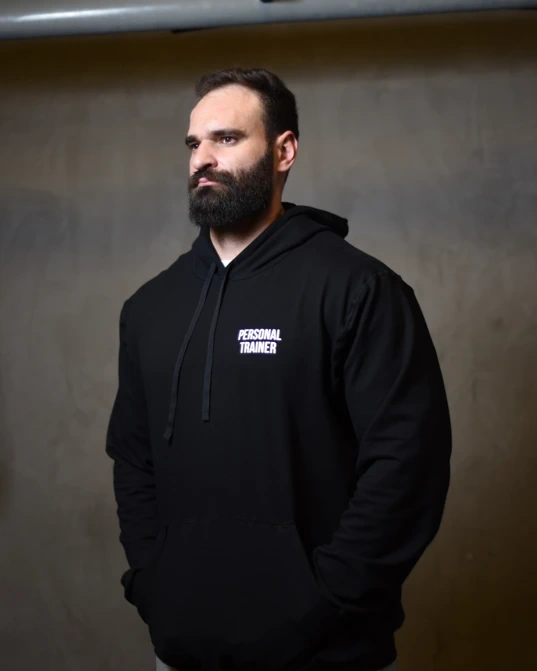 Blusa Cangurú Personal Trainer Preta Masculina